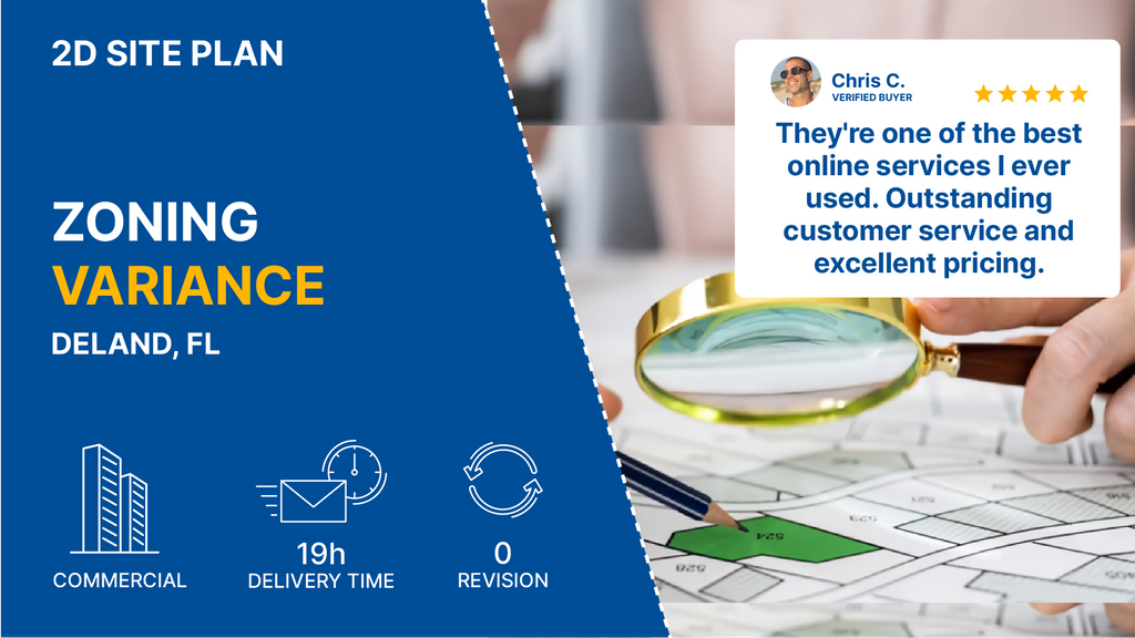 Site Plan for a Zoning Variance Application in Florida