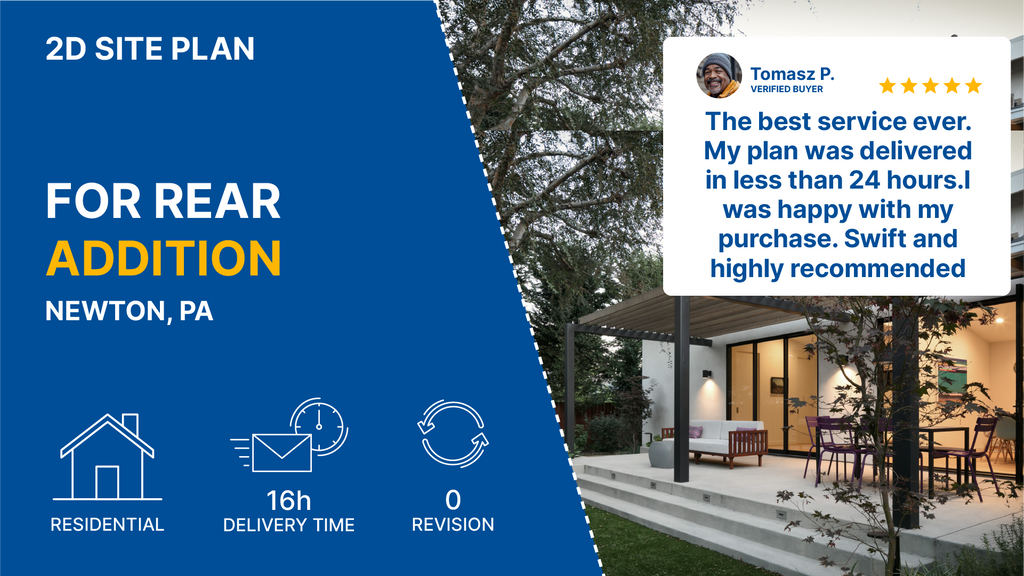 Site Plan for a Rear Addition in Pennsylvania