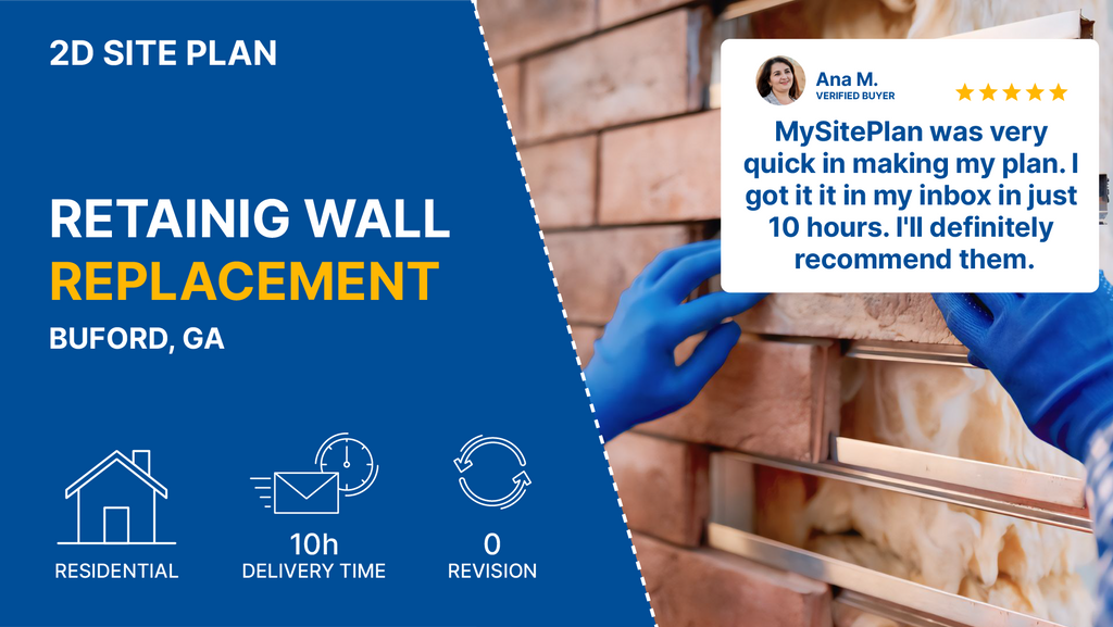 Site Plan for a Retaining Wall Replacement in Georgia