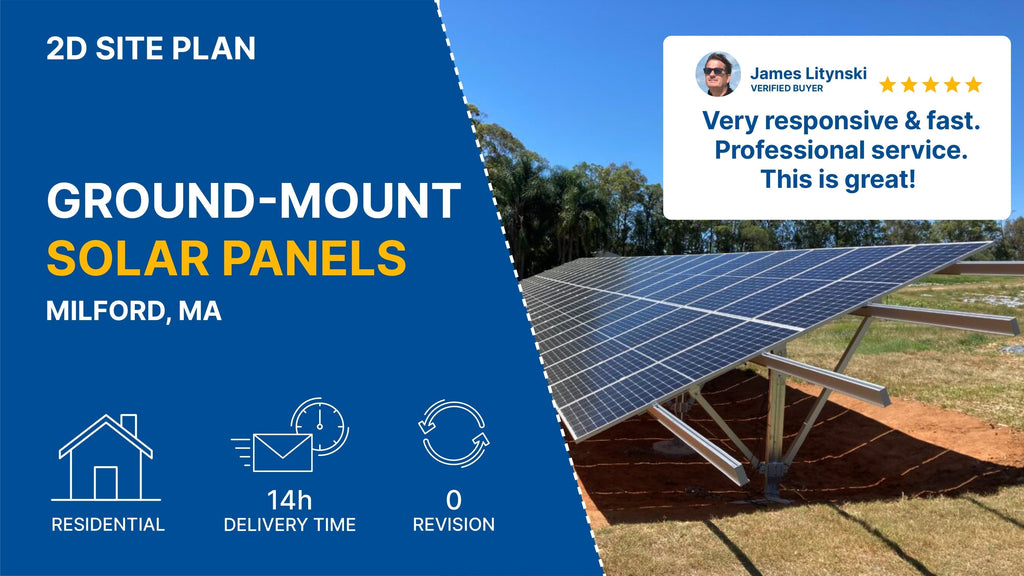 Medium Site Plan For Ground Mount Solar Panel Installation Massachusetts