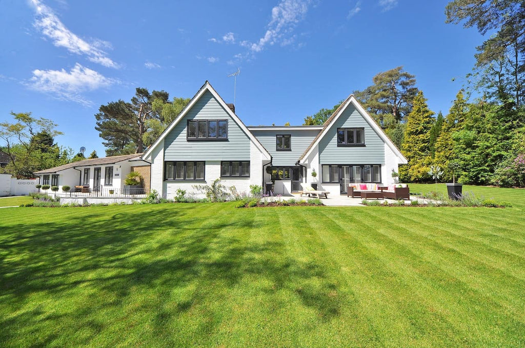 House with a landscaped yard