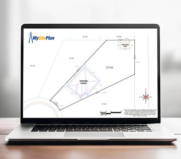 Image of basic plot plan created by My Site Plan.