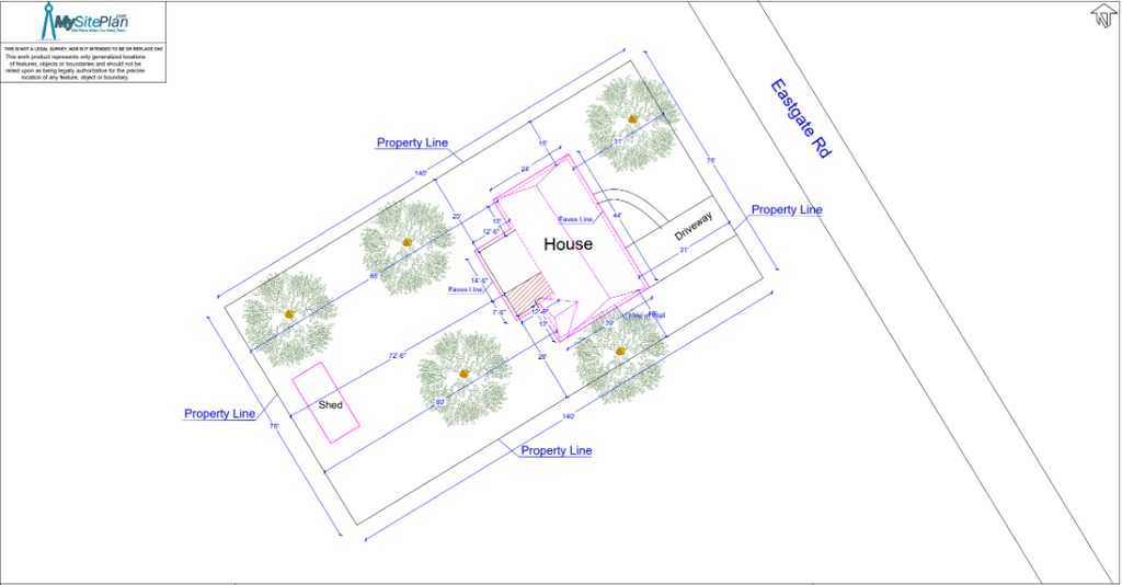 Medium Site Plan | Home & Residential Site Plan – My Site Plan